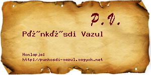 Pünkösdi Vazul névjegykártya